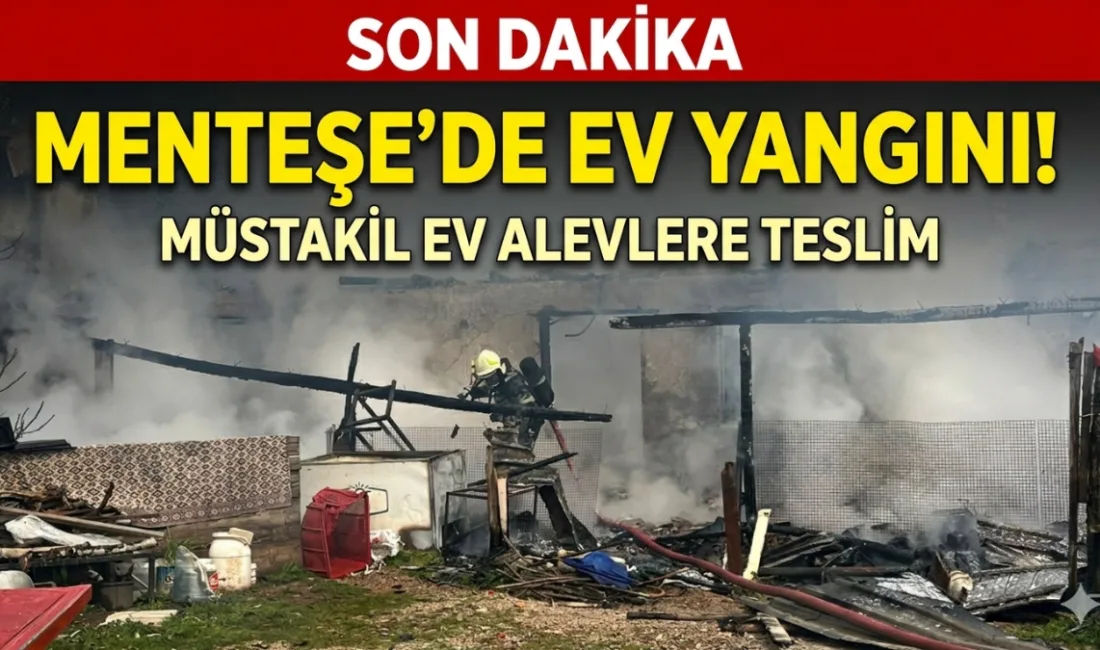 Menteşe’de çıkan yangında alevlerin arasında kalan iki çocuk son anda