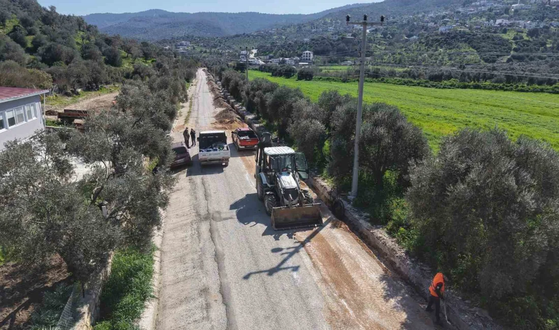 Milas Kemikler Mahallesi’nde özel mülklerden geçtiği için müdahale edilemeyen 2