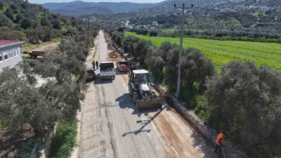 Milas Kemikler Mahallesi’nde özel mülklerden geçtiği için müdahale edilemeyen 2