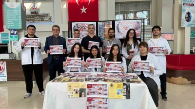 MSKÜ Tıp Fakültesi öğrencileri, sigaranın yüzeylere sinen zararlarını anlatan "3.