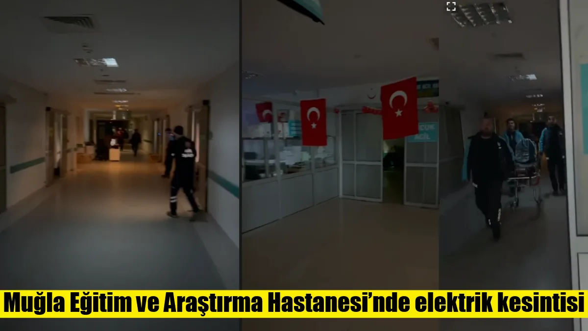 Muğla Eğitim ve Araştırma Hastanesi’nde elektrikler kesildi. Yaklaşık 20 dakikadır
