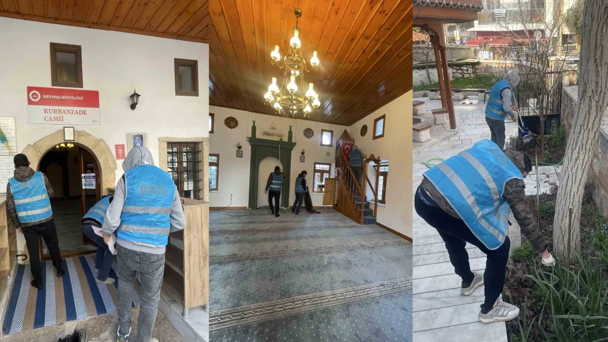 Muğla Denetimli Serbestlik yükümlüleri, Ramazan ayı öncesinde tarihi Kurbanzade Camii’ni