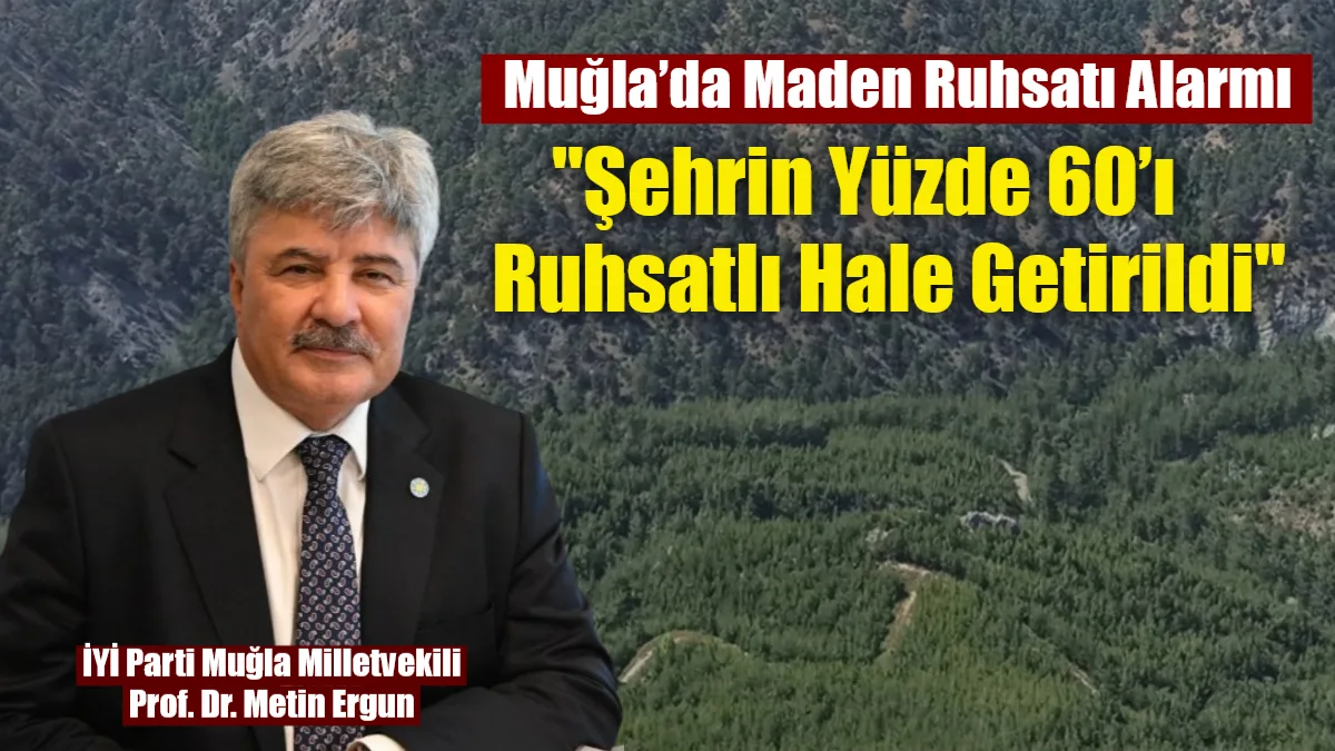 İYİ Parti Muğla Milletvekili Metin Ergun, TBMM’de yaptığı konuşmada Muğla