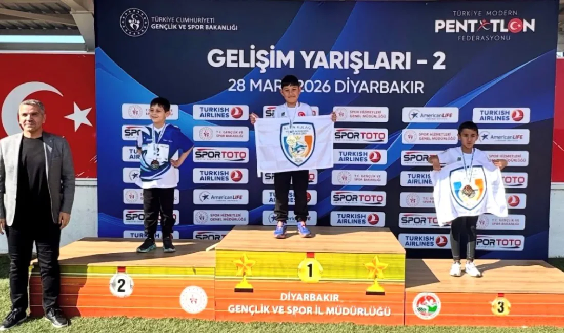 Diyarbakır’da düzenlenen Modern Pentatlon Gelişim Yarışı-2 Türkiye Şampiyonası’nda Muğla Altın