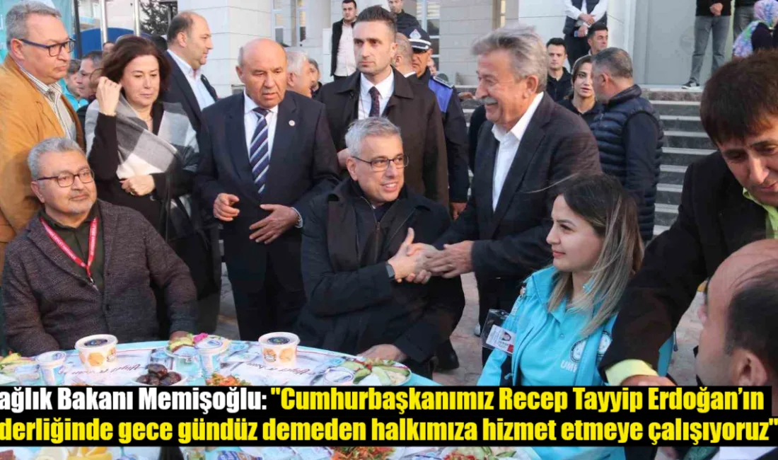 Sağlık Bakanı Kemal Memişoğlu, Muğla Seydikemer’deki iftar programında vatandaşlarla bir