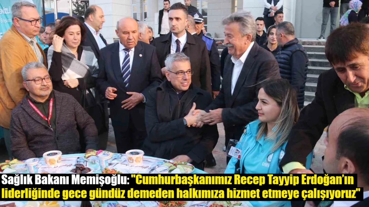 Sağlık Bakanı Kemal Memişoğlu, Muğla Seydikemer’deki iftar programında vatandaşlarla bir