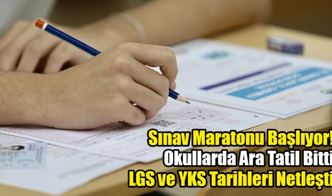 İkinci ara tatilin ardından ders başı yapan öğrenciler için sınav