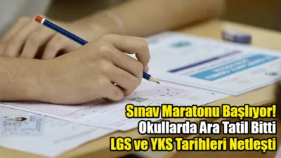 İkinci ara tatilin ardından ders başı yapan öğrenciler için sınav