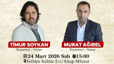 Gazeteci Murat Ağırel ve Timur Soykan, Fethiye Belediyesi ev sahipliğinde
