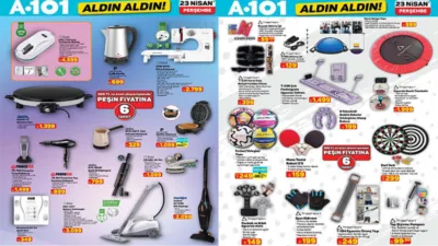 A101’in 23 Nisan 2026 tarihli "Aldın Aldın" kataloğuyla no-frost buzdolabından