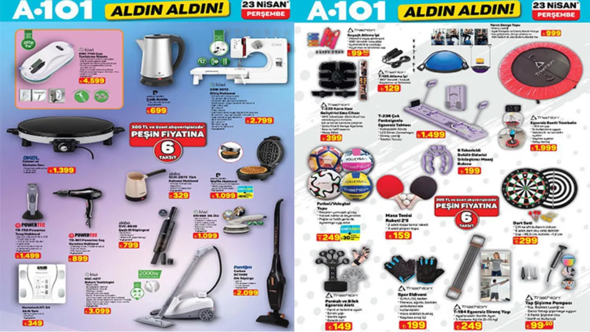 A101’in 23 Nisan 2026 tarihli "Aldın Aldın" kataloğuyla no-frost buzdolabından