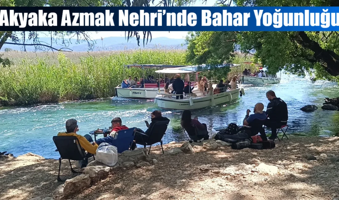 Muğla’nın dünyaca ünlü doğa harikası Azmak Nehri, baharın gelişiyle birlikte