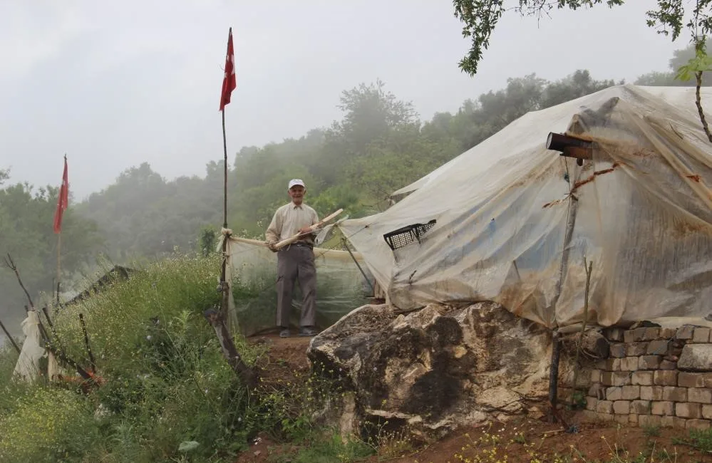 Aydın Köşk'te insanlara küsüp 12 yıl boyunca dağda bir naylon