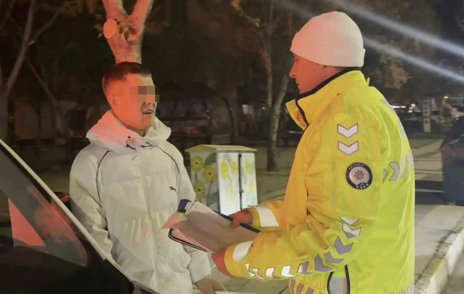 Aksaray'da polisin dur ihtarına uymayıp kaçan ve yakalandığında ehliyetsiz olduğu