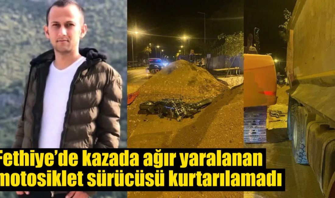 Fethiye’de kontrolünü kaybederek yol çalışması alanına giren ve iş makinelerine