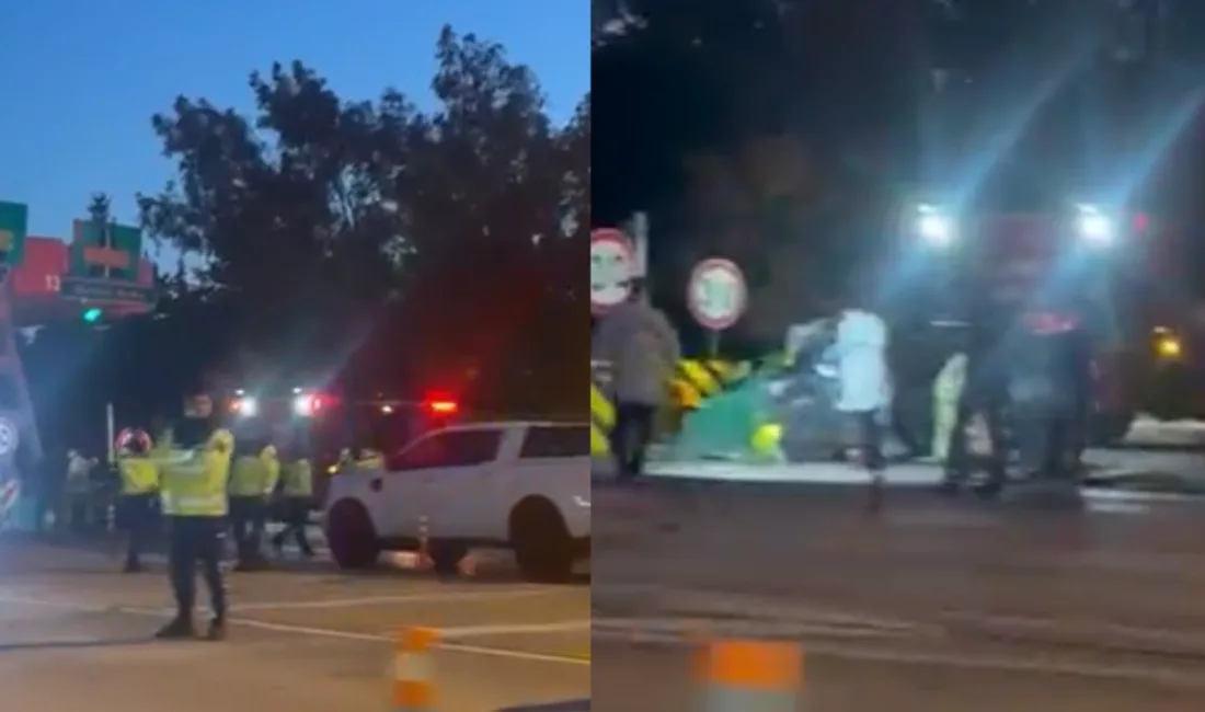 İzmir-Aydın Otoyolu’nda bariyerlere çarparak alev alan otomobilde kapıların kilitlenmesi nedeniyle