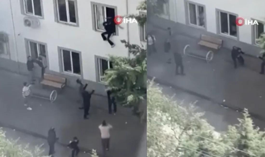 Kahramanmaraş’taki okul saldırısında dehşet anları kamerada: Silah seslerinden kaçan ortaokul