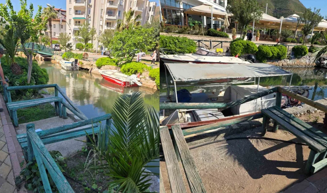 Marmaris İçmeler’de belediyenin büyük emeklerle yenilediği korkulukların gece saatlerinde magandalarca