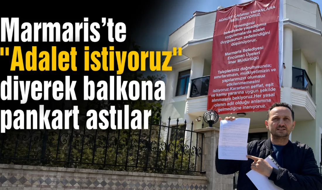 Marmaris Karşıyaka Mahallesi'ndeki Ökkeş Sitesi sakinleri, imar uygulaması sonucu tapularından