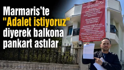 Marmaris Karşıyaka Mahallesi'ndeki Ökkeş Sitesi sakinleri, imar uygulaması sonucu tapularından