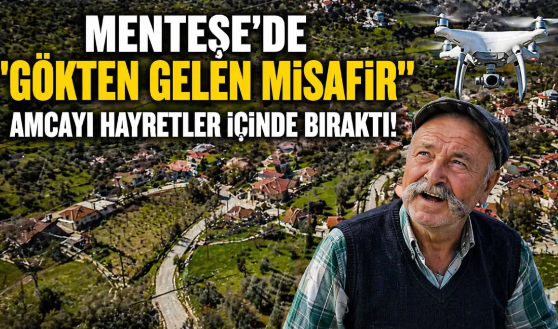 Muğla’nın Menteşe ilçesi Yenibağyaka Mahallesi’nde belgesel çekimi yapan drone pilotu