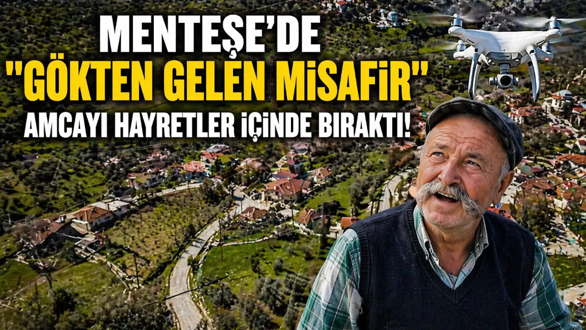 Muğla’nın Menteşe ilçesi Yenibağyaka Mahallesi’nde belgesel çekimi yapan drone pilotu