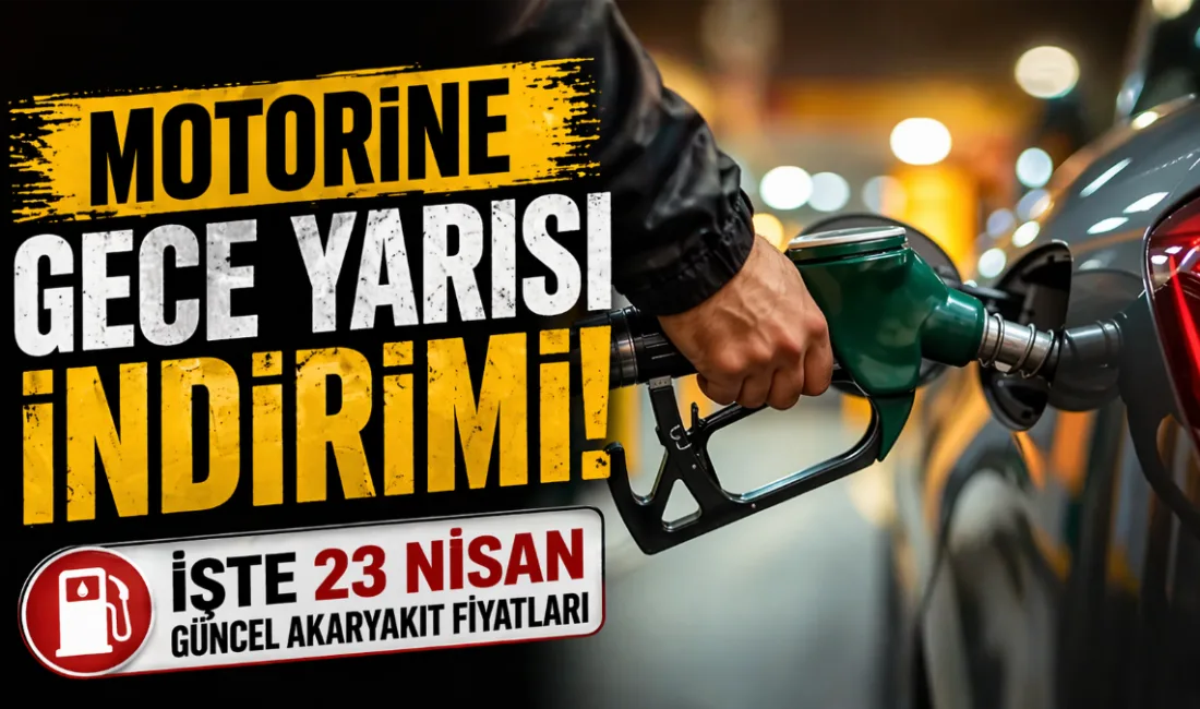 Motorin fiyatlarına gece yarısı itibarıyla yansıyan 2,33 TL'lik indirimle birlikte