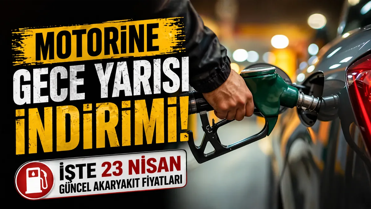 Motorin fiyatlarına gece yarısı itibarıyla yansıyan 2,33 TL'lik indirimle birlikte