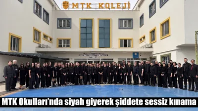 Muğla Teknoloji Koleji eğitimcileri, okullarda yaşanan saldırıları kınamak için siyah