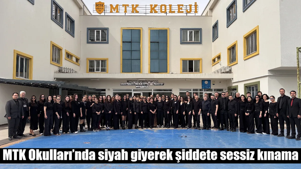 Muğla Teknoloji Koleji eğitimcileri, okullarda yaşanan saldırıları kınamak için siyah