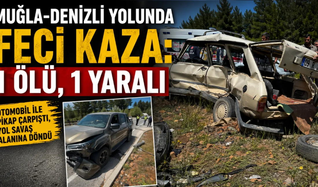 Menteşe ilçesi Muratlar Mahallesi Geymene mevkiinde Muğla-Denizli karayolunda meydana gelen