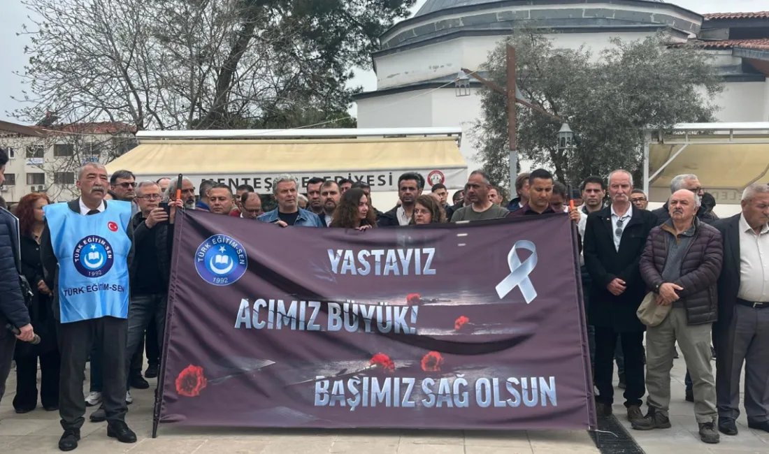 Türk Eğitim-Sen Muğla Şubesi, Kurşunlu Meydanı’nda düzenlediği basın açıklamasında Mürsel