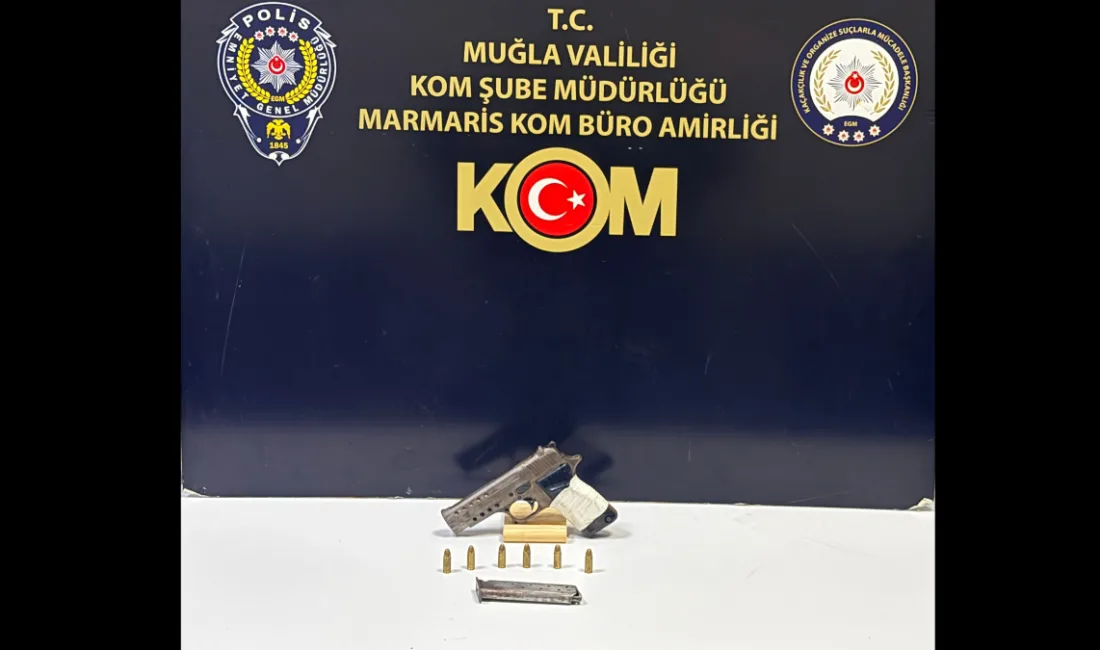Marmaris'te üç ayrı emniyet biriminin ortak operasyonuyla ruhsatsız silah ve