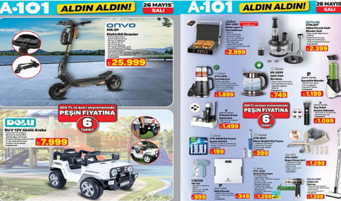 A101 market zincirinin 26 Mayıs 2026 tarihli "Aldın Aldın" aktüel