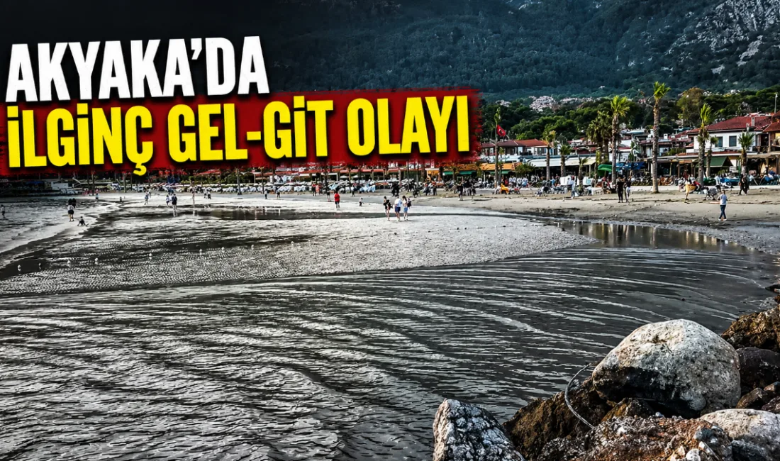 Muğla'nın Ula ilçesine bağlı Akyaka Mahallesi'nde deniz suyunun aniden 80-100