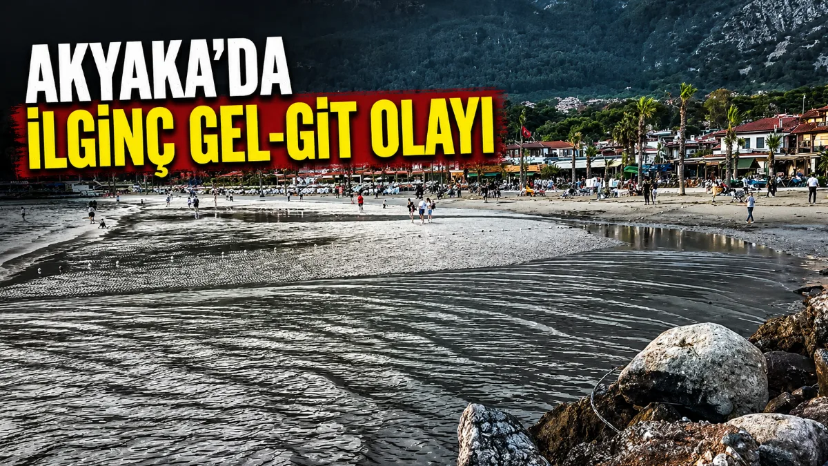 Muğla'nın Ula ilçesine bağlı Akyaka Mahallesi'nde deniz suyunun aniden 80-100