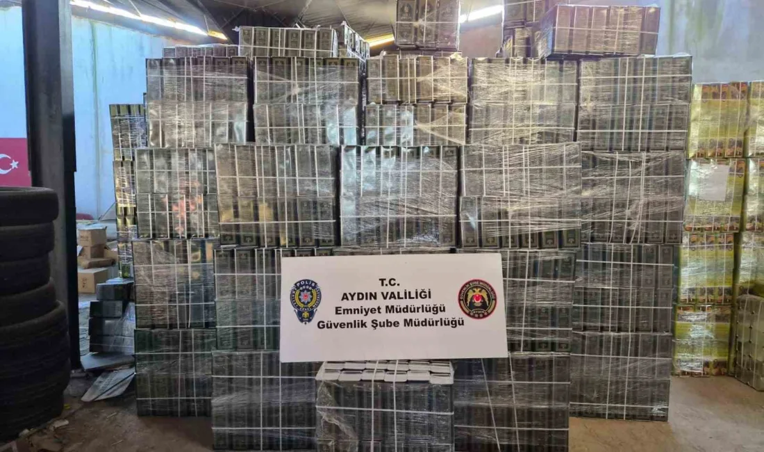 Aydın’ın Sultanhisar ilçesinde polis ekiplerince bir depoya düzenlenen operasyonda piyasa