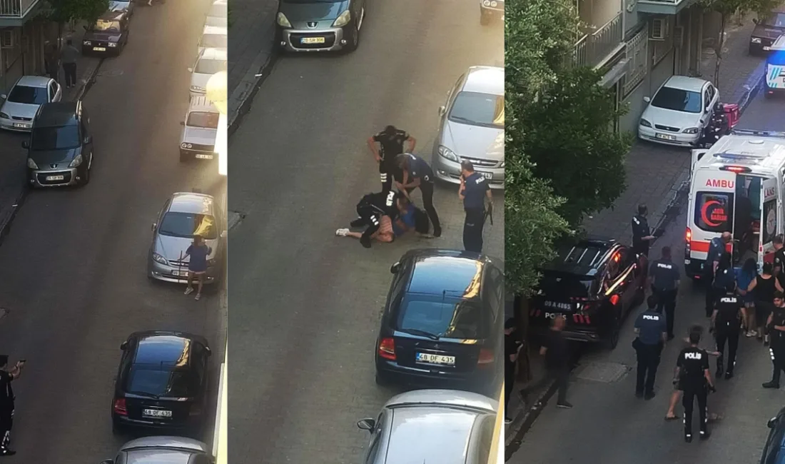 Aydın’ın Efeler ilçesinde elindeki samuray kılıcıyla sokakta gezerek kendine zarar