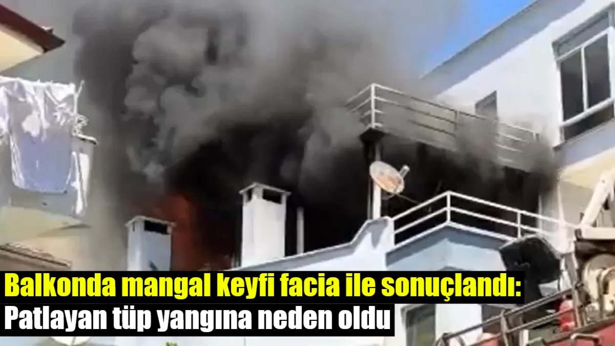 Muğla’nın Marmaris ilçesinde bir apartman dairesinin balkonunda mangal yakılırken patlayan