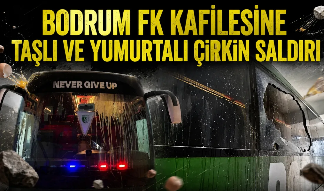 Bodrum FK kafilesini taşıyan takım otobüsü, Arca Çorum FK maçı