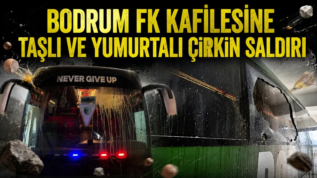 Bodrum FK kafilesini taşıyan takım otobüsü, Arca Çorum FK maçı