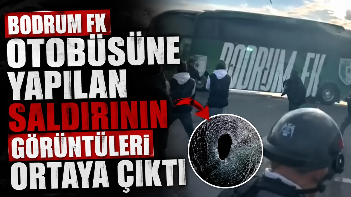 Çorum’da Bodrum FK takım otobüsüne yönelik gerçekleştirilen taşlı ve yumurtalı