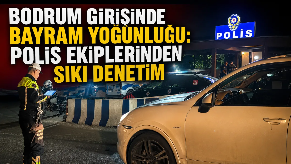 Muğla'nın Bodrum ilçesinde, 9 günlük Kurban Bayramı tatilinin başlamasıyla oluşan