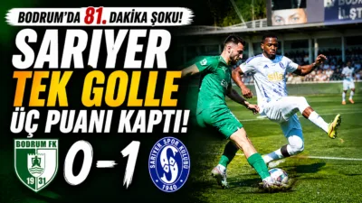 Trendyol 1. Lig’in 38. haftasında Sarıyerspor’u konuk eden Bodrum FK,