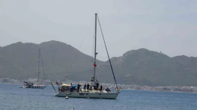Barselona'dan yola çıkarak Marmaris'te 54 tekneye ulaşan Global Sumud Filosu,