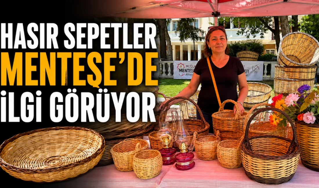 Aydın’da usta eller tarafından tek tek örülen geleneksel hasır sepetler,