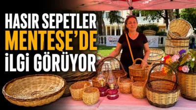 Aydın’da usta eller tarafından tek tek örülen geleneksel hasır sepetler,