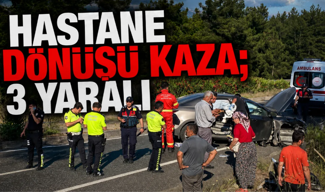 Muğla'nın Köyceğiz ilçesinde hastane dönüşü kontrolden çıkarak bariyere çarpan otomobilde