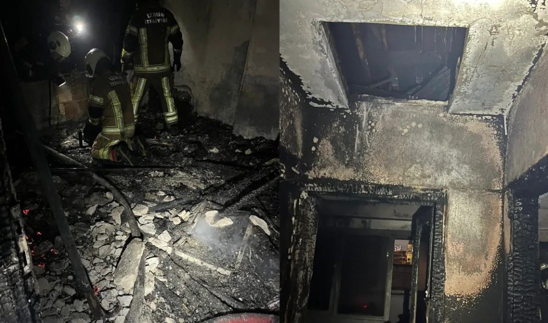 İzmir Konak’ta elektrikli sobanın neden olduğu iddia edilen yangında 1,5