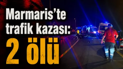 Marmaris'in İçmeler Mahallesi'nde iki motosikletin çarpışması sonucu meydana gelen feci